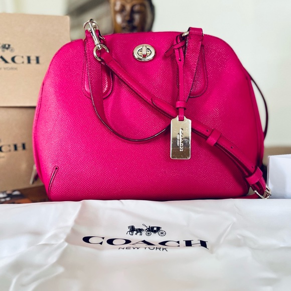 Coach Handbags - Coach Prince Street Mini Dome Satchel -Fuchsia- 34940